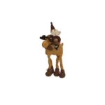 Whimsical Holiday Ride: Santa Riding on a Deer Figurine