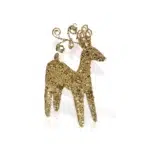 Dazzling Holiday Delight: Glittered Standing Christmas Deer