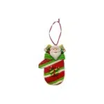 Santa in Glove Ornament - Fun Clay Dough Christmas Decor