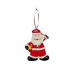 Santa with Gift Ornament - Cute Clay Dough Christmas Decor