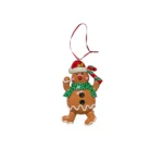 Bear with Cane Ornament - Cute Clay Dough Christmas Decor