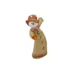 Standing Snowman Ornament: Festive with Hat and Garland