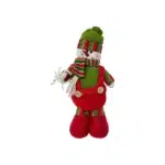 Festive Cheer: Red and Green Snowman Decoration
