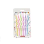 Colored Pastel Swirl Candle with Pillars - Add Soft Elegance to Your Cake!