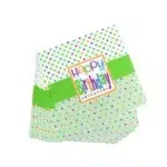 "Happy Birthday" Green Designed Napkin - Celebrate with Fresh Style!