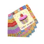 "Happy Birthday" Cupcake Designed Napkin - Sweeten Your Party Decor!