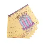 Cake Candles Designed Napkin - Light Up Your Party Decor!