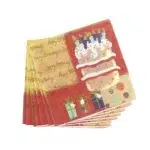 "Happy Birthday" Cake Designed Napkin - Sweeten Your Party Decor!
