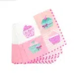 Pink Cupcake Designed Napkin - Sweeten Your Party Decor!