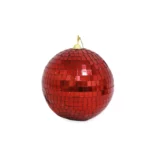 Dazzling Crimson: Red Glittered Ball Ornament - Festive Holiday Decor