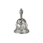 Silver Plated Bell Baby Rattle Crystal Souvenir