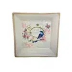 Square Bird Designed Plate