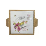 Square Bird & Cage Design Chopping Panel