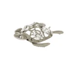 Silver Plated Sea Turtle Crystal Souvenir