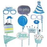 "One-Derful Boy" Props on Sticks - Celebrate His First Birthday with Fun!