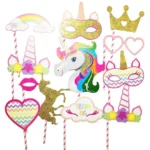 Rainbow Unicorn Props on Sticks - Bring Magic to Your Party!