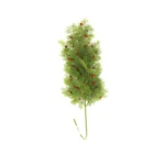Festive Woodland Accent: Pine Leaves Branch with Red Wild Berries - Rustic Holiday Decor