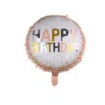 Pink & White "Happy Birthday" Foil Balloon - Celebrate Her Special Day with Sweet Style!
