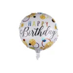 Colored Circle Print "Happy Birthday" Foil Balloon - Celebrate with Colorful Fun!
