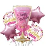 Celebration Cup "Happy Birthday" Helium Collection - Toast to a Memorable Celebration!