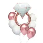 Diamond Ring Helium Collection - Pop the Question with Sparkle!