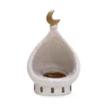 Ramadan Nights Stone Curved Dome Candle Resin Decoration – Illuminating Decoratives