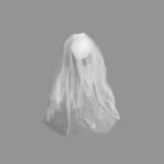 White Veil with Pearl Clip - Elegant Bridal & Occasion Accessory