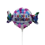 Happy Birthday Candle Foil Balloon on a Stick – Festive Accessories Party Decor | Must-Have Articles Party Item