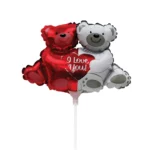 I Love You” Hugging Bear Foil Balloon on a Stick – Romantic Accessories Party Touch | Articles Party Favorite