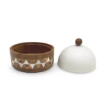 "White Rectangular Metal Tray with Diamond Design Canisters - Chic Ramadan Decoratives" - Image 4