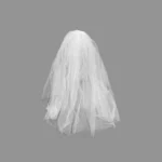 White Veil with Clip - Elegant Occasion Accessory