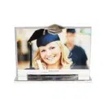 Elegant Rectangle Base Graduation Photo Frame - 8x10 Premium Display for Diplomas & Graduation Pictures with Gold-Tone Cap Accent