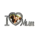 "I Love You Mum" Strassed Heart Photo Frame – Mother's Day Collection Seasonal Souvenir