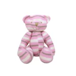 Pink Striped Bear Plush
