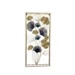 Vertical Framed Metal Ginkgo Wall Art