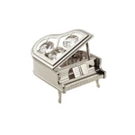 Silver Plated Piano Crystal Souvenir