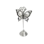 Silver Plated Card Holder Butterfly Crystal Souvenir