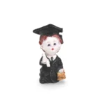 Graduated Boy Holding Certificate Statue - 12" Resin Graduate Figurine with Diploma, Perfect Graduation Party Decor & Keepsake Gift