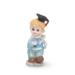 Mini Graduated Boy with Pencil & Book - 6" Scholar Statue for Graduation Displays, Desk Decor & Academic Keepsakes