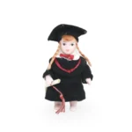 Graduated Girl Figurine - Elegant 10" Resin Graduate Statue in Cap & Gown, Perfect Graduation Party Centerpiece & Keepsake Gift