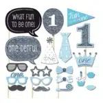 "One-Derful" Blue Props - First Birthday Fun