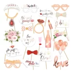 Team Bride Floral Props - Elegant Bridal Shower Decor