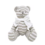 Striped Brown Knit Bear