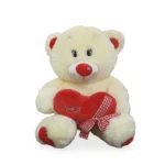 Holding Heart Ivory Teddy Bear