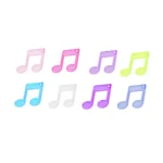 Musical Note Transparent Bead