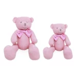 Bow Tied Pink Knit Bear