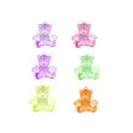 Transparent Sitting Teddy Bear Beads