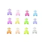 Transparent Teddy Bear Holding Ball Beads