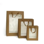 PVC Window Cotton Handle Carton Bag