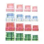 Tartan Square PVC Cover Carton Box